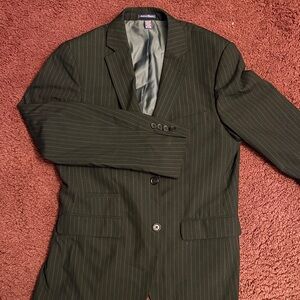 Men's Charcoal Pinstripe Suit Blazer - Savile Row Co.